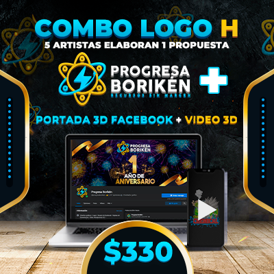 Combo Logo + Portada 3D Facebook + Video 3D